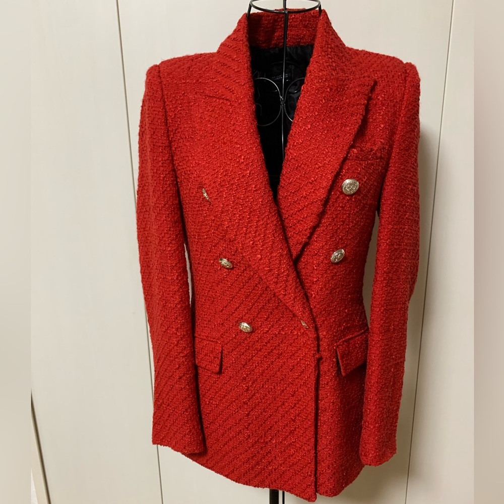 NWOT Zara Red Double-Breasted Women's Jacket